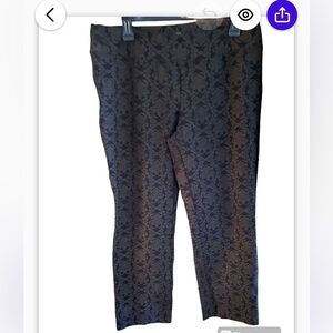 LG Lena Gabrielle high waisted stretch pull on printed pants. size 14